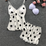 Lace Polka Dot Cuff Shorts