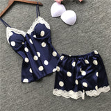 Lace Polka Dot Cuff Shorts