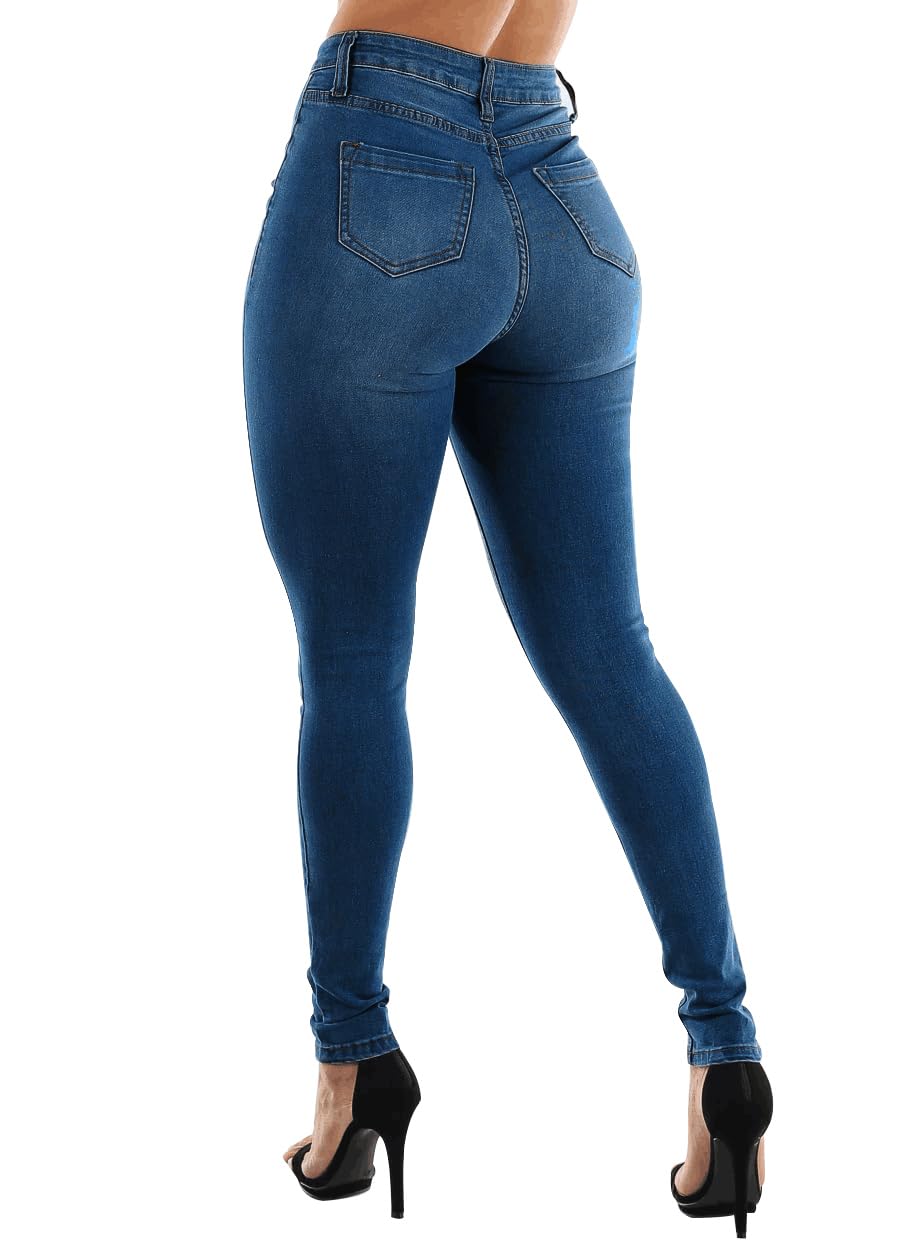 Cookies Womens Curvy High Waist Stretch Butt Lifting Jeans