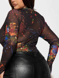 Lamarra Mesh Long Sleeve Bodysuit