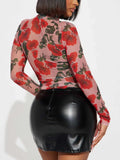 Lamarra Mesh Long Sleeve Bodysuit