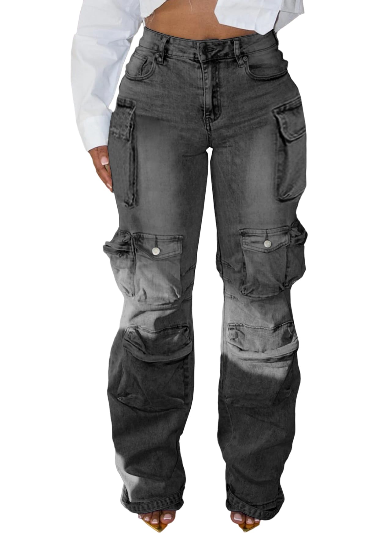 We Bling Stretchy Baggy Denim Pants