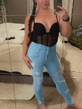 Cookies Womens Curvy High Waist Stretch Butt Lifting Jeans