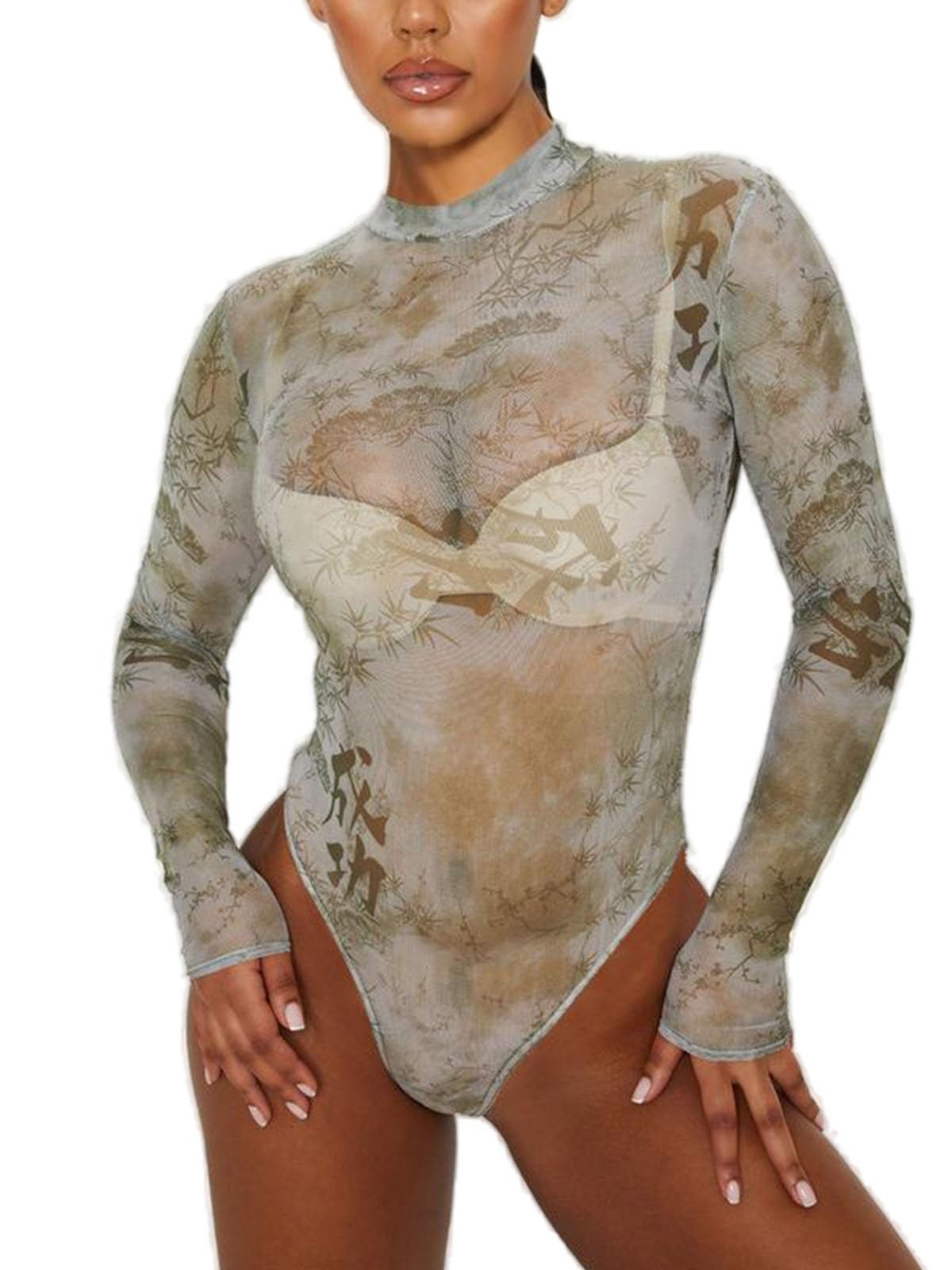 Lamarra Mesh Long Sleeve Bodysuit