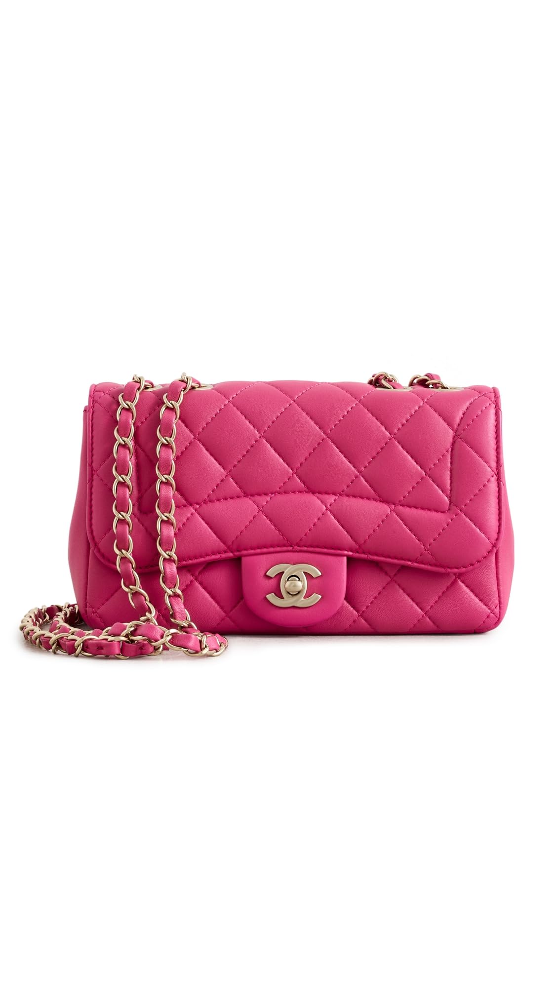Chanel Pink Lambskin Mademoiselle Chic Shoulder Bag