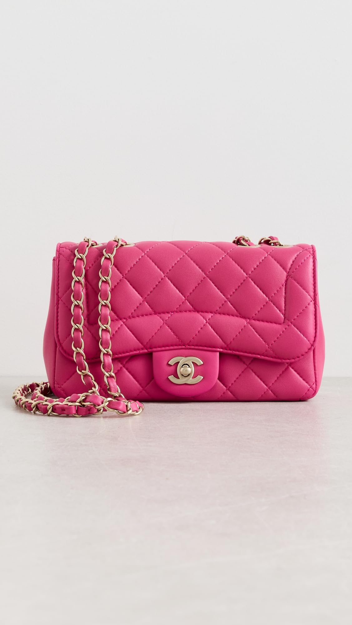 Chanel Pink Lambskin Mademoiselle Chic Shoulder Bag
