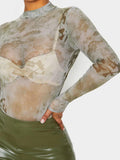 Lamarra Mesh Long Sleeve Bodysuit