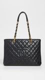 CHANEL Women's Pre-Loved Grand Shopping Tote Caviar
