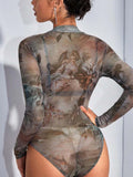 Lamarra Mesh Long Sleeve Bodysuit