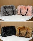 Furry Tote Bag for Women Fuzzy Faux Fur Large Tote Handbag Cute Soft Fluffy Purse Ladies Satchel