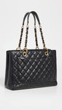 CHANEL Women's Pre-Loved Grand Shopping Tote Caviar