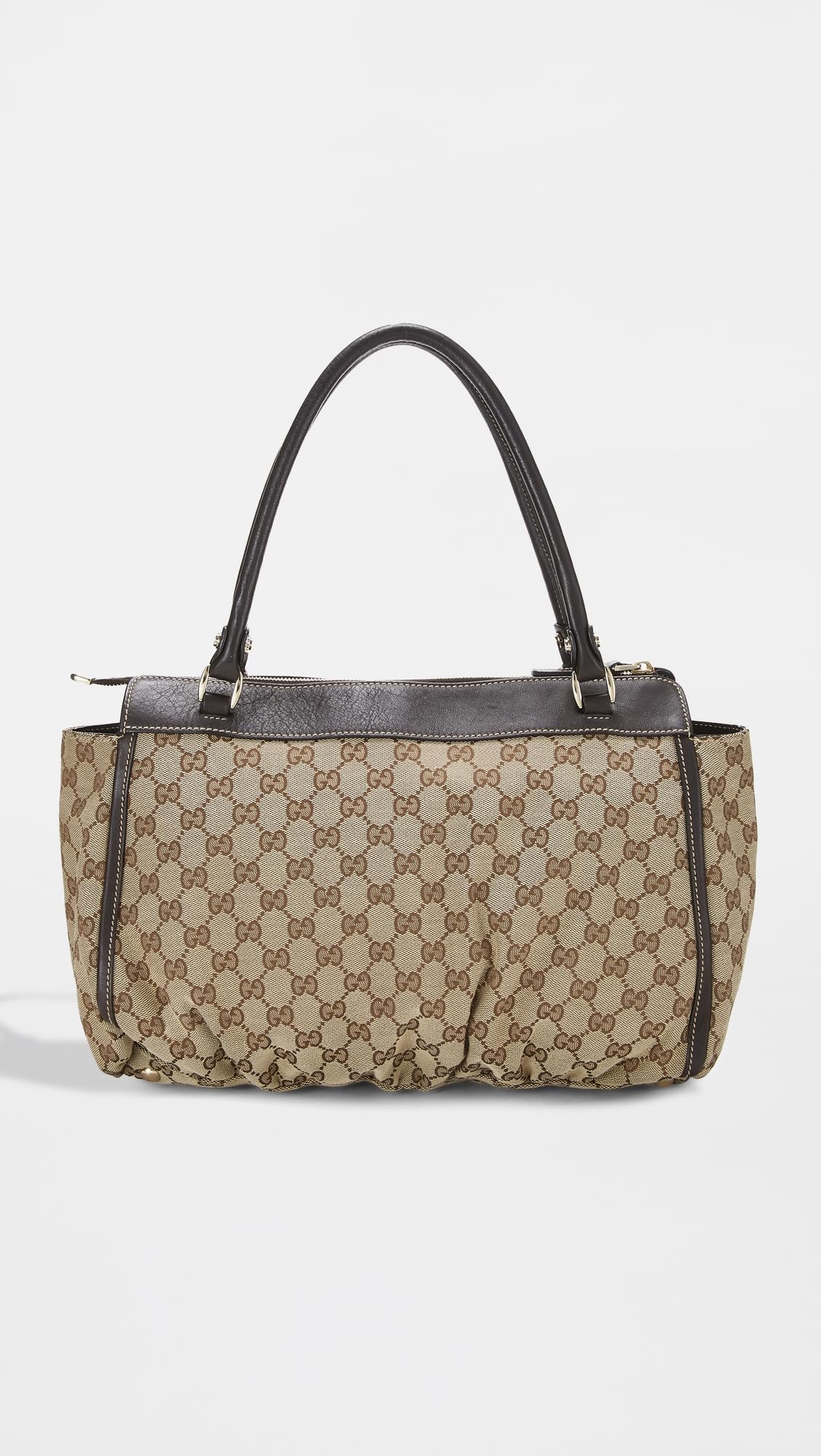 All Love Gucci Brown Canvas D Ring Abbey Zip Tote