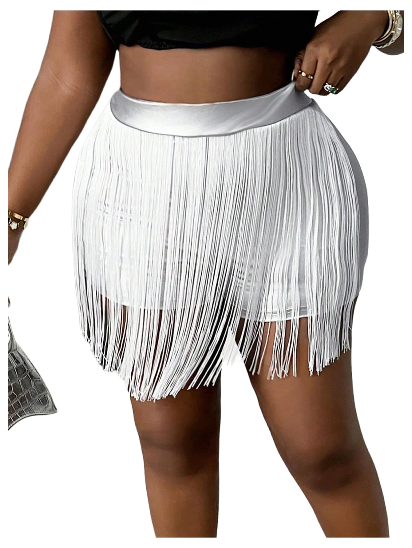 Black Sauce Leg Mini Shorts