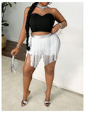 Black Sauce Leg Mini Shorts