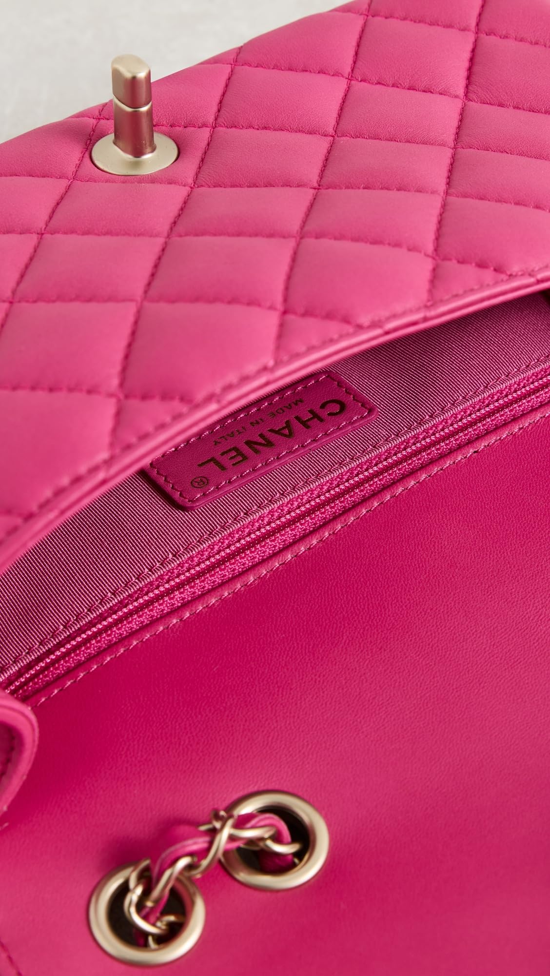 Chanel Pink Lambskin Mademoiselle Chic Shoulder Bag