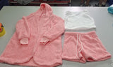 Long Sleeve Crop Tank Top And Drawstring Shorts Pajama Set
