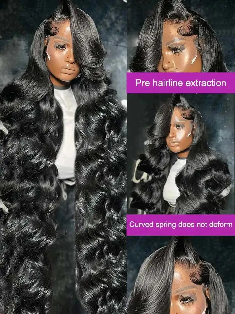 Peruvian Body Wave 13x6 HD Lace Front Wig 250% Density 40-42 Inch Long Glueless Closure Human Hair Wig for Women