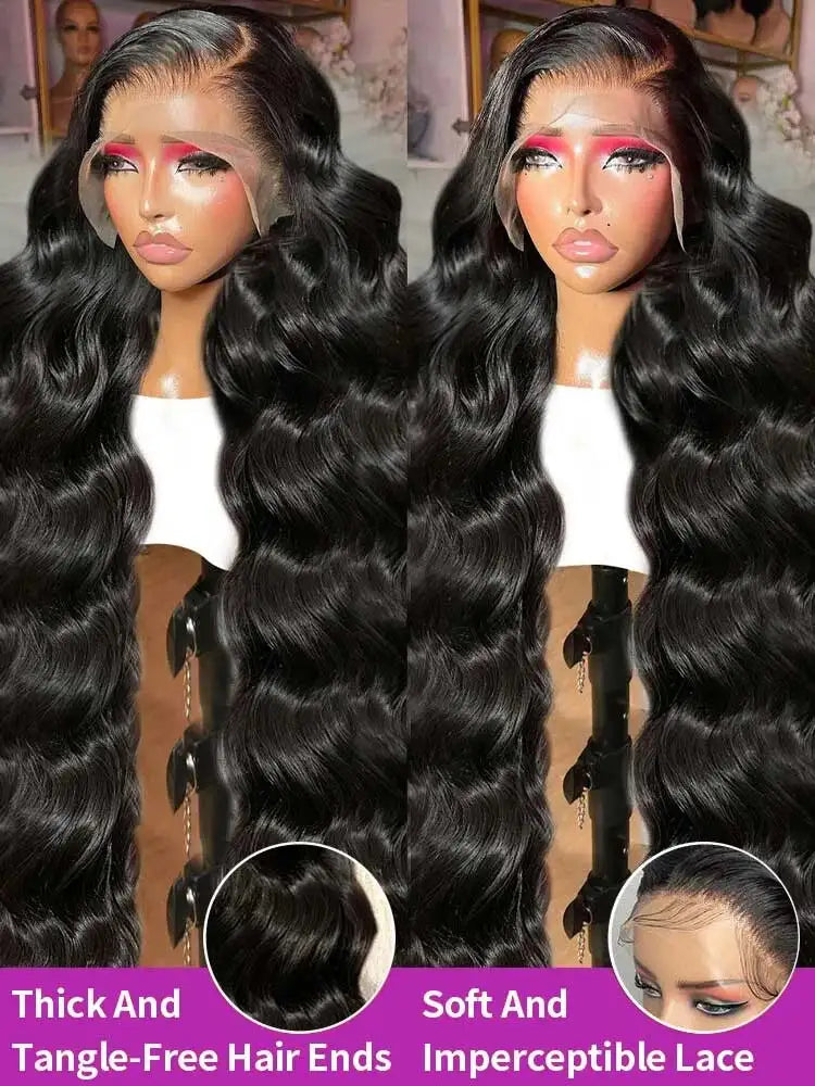 Peruvian Body Wave 13x6 HD Lace Front Wig 250% Density 40-42 Inch Long Glueless Closure Human Hair Wig for Women